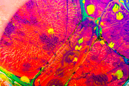 Traditional Ottoman Turkish marbling art patterns as abstract colorful backgroundの写真素材