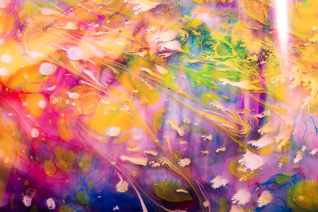 Traditional Turkish marbling artwork patterns as colorful abstract background