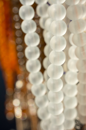 Beautiful beads of the same type and colorの写真素材