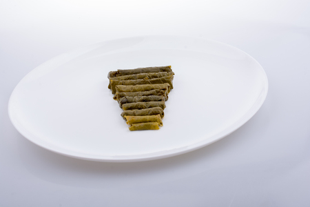 Stuffed grape leaves in Turkish style cookingの写真素材