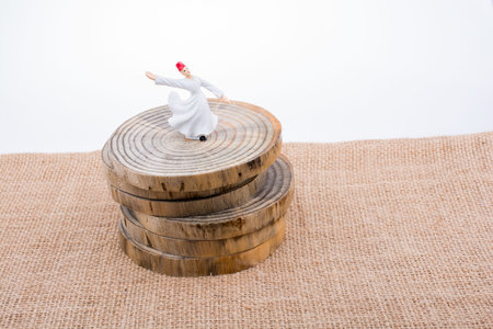 Sufi Dervish figurine model in small size in viewの写真素材