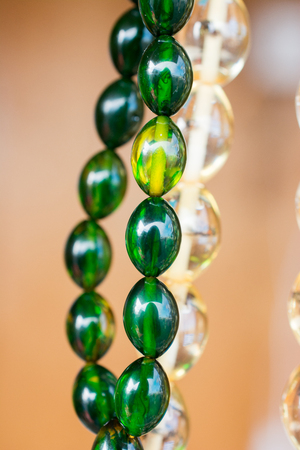Beautiful beads of the same type and colorの写真素材