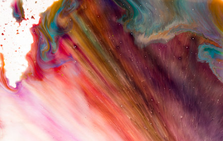 Traditional Ottoman Turkish marbling art patterns as abstract colorful background