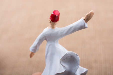 Sufi Dervish figurine model in small size in viewの写真素材