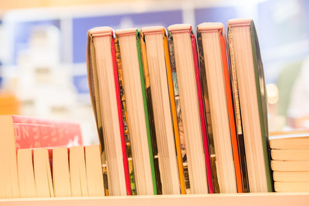 Stack of books stored as  Education and  business concept