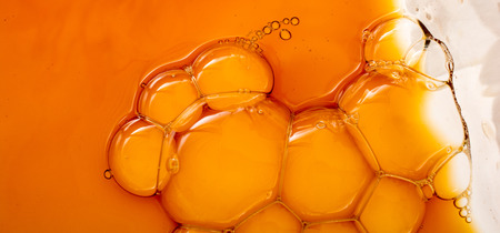 Colorful water bubles on water as abackgroundの写真素材