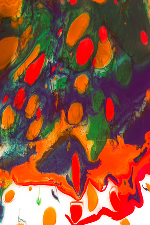 Traditional Ottoman Turkish marbling art patterns as abstract colorful backgroundの写真素材