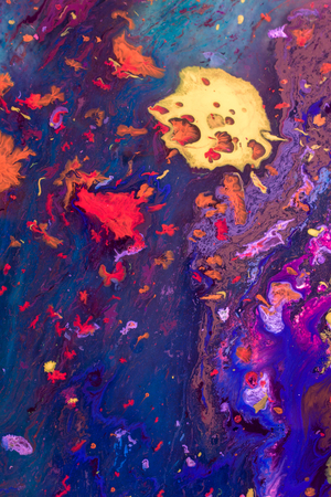 Traditional Ottoman Turkish marbling art patterns as abstract colorful backgroundの写真素材