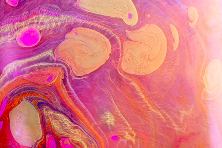 Traditional Ottoman Turkish marbling art patterns as abstract backgroundの写真素材