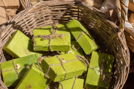 Collection of bars of fragrant hand made organic soap