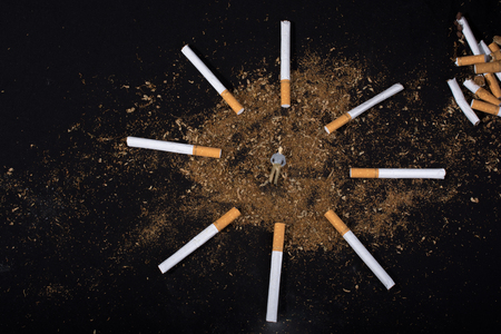 World No Tobacco Day poster for say no smoking conceptの写真素材