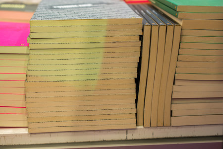 Stack of books stored as  Education and  business concept