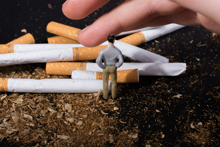World No Tobacco Day poster for say no smoking conceptの写真素材