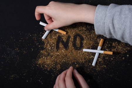 World No Tobacco Day poster for say no smoking conceptの写真素材