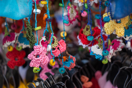 Traditional embroidery for woman scarf and clothesの写真素材