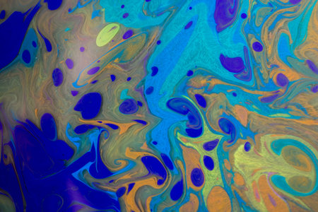 Traditional Ottoman Turkish marbling art patterns as abstract background