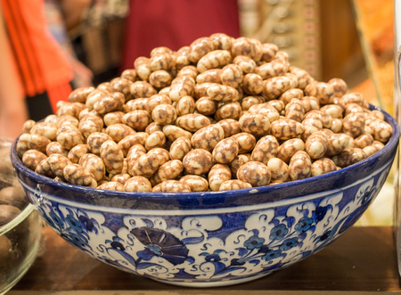 Colorful hard delicious candy sweets in the viewの写真素材