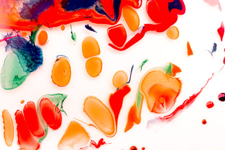 Traditional Ottoman Turkish marbling art patterns as abstract colorful background