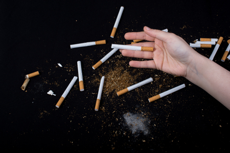 World No Tobacco Day poster for say no smoking conceptの写真素材