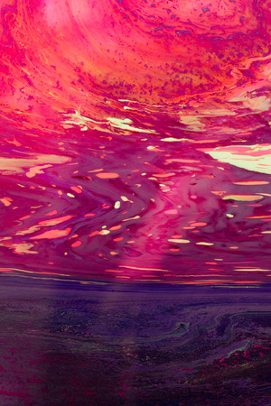 Traditional Ottoman Turkish marbling art patterns as abstract colorful backgroundの写真素材