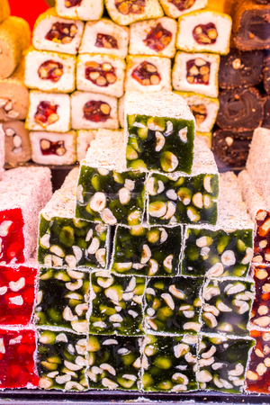 Turkish delight sweets made in Traditional styleの写真素材
