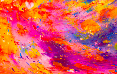 Traditional Ottoman Turkish marbling art patterns as abstract colorful backgroundの写真素材