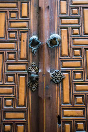 Old Handmade ottoman door handle made of metalの写真素材