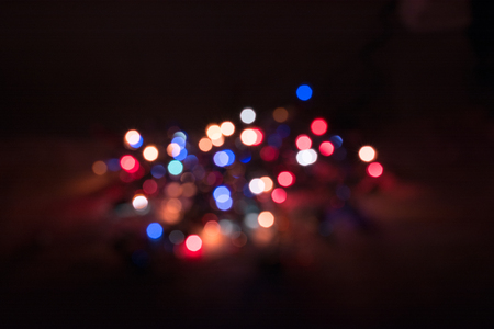 Background With Natural Bokeh And multi color lightsの写真素材