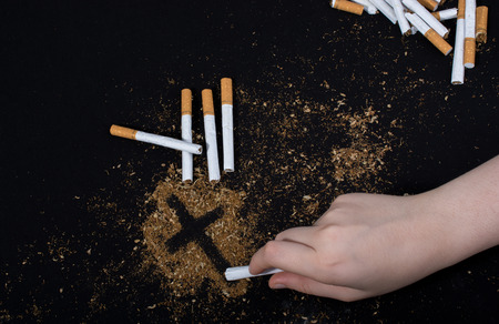 World No Tobacco Day poster for say no smoking conceptの写真素材