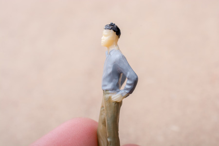 Little tiny man figurine in viewの写真素材