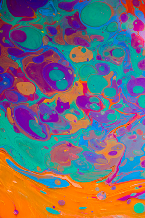 Traditional Ottoman Turkish marbling art patterns as abstract backgroundの写真素材