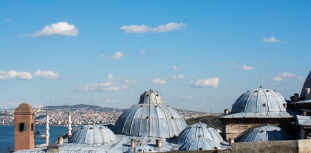 Outer view of dome in Ottoman architecture  in, Istanbul, Turkeyの写真素材