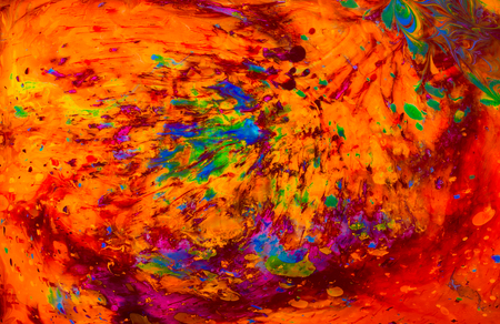 Traditional Ottoman Turkish marbling art patterns as abstract colorful backgroundの写真素材