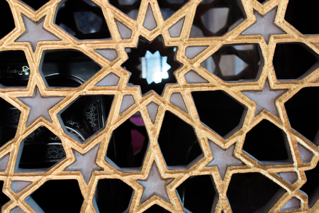 Ottoman marble stone carving art in floral patternsの写真素材