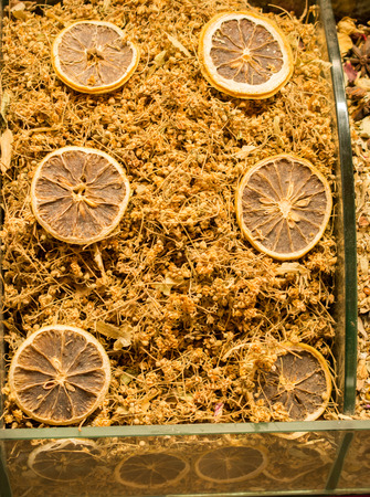 Dry herbal plants as food and remedyの写真素材
