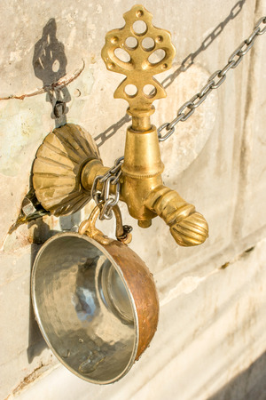 Turkish Ottoman Style Antique fountain Water Tapの写真素材
