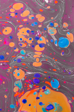 Ottoman Turkish marbling art patterns as abstract colorful background