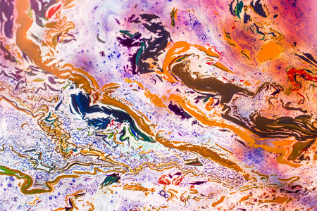 Ottoman Turkish marbling art patterns as abstract colorful background