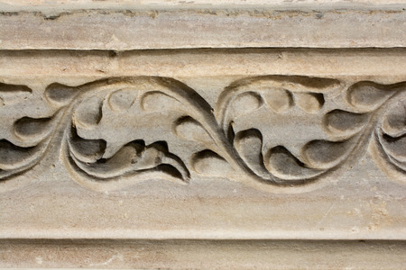 Ottoman marble stone carving art in floral patternsの写真素材