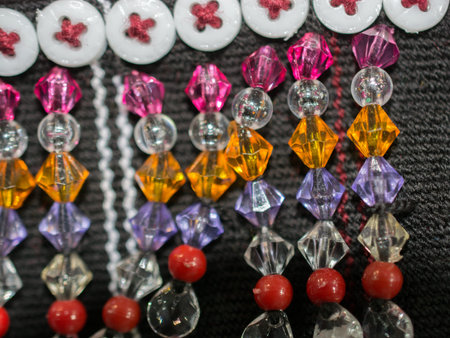 Colorful beads of various color