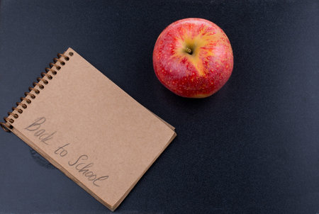 Notebook with back to school letteringの写真素材