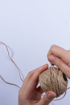 Materials and tools for hand work of art on a  desk