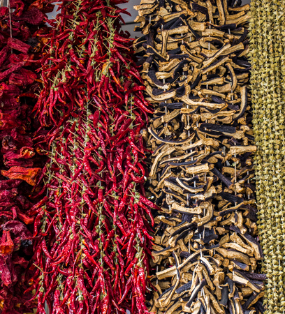 Red pepper plant found at the market standの写真素材