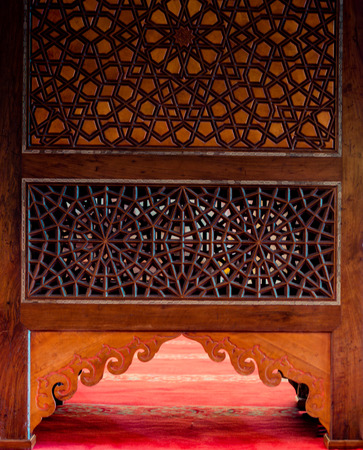 Ottoman Turkish  art with geometric patterns in viewの写真素材