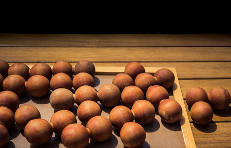 Wooden puzzle games element the viewの写真素材