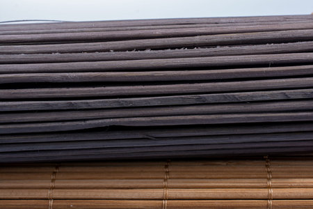 Bamboo mat as straw abstract texture pattern