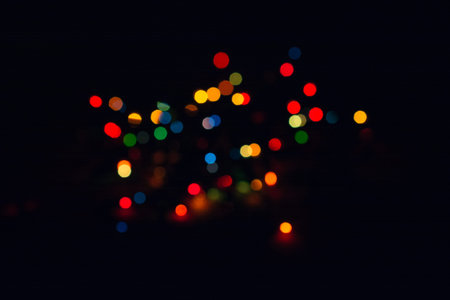 Background With Natural Bokeh And multi color lights