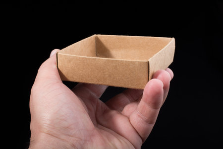 Gift box made of cardboard in the view