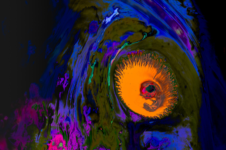 Traditional Ottoman Turkish abstract marbling art patterns as backgroundの写真素材