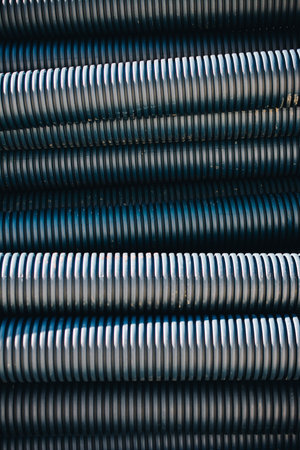 Dark blue color lue water pipes in view